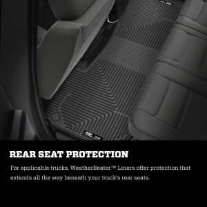 Dodge Ram 1500 Floor Liners - Front + Rear - Husky Liners - WeatherBeater - Black - 2009